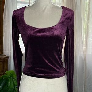 ASTR the label Velvet Top in Plum